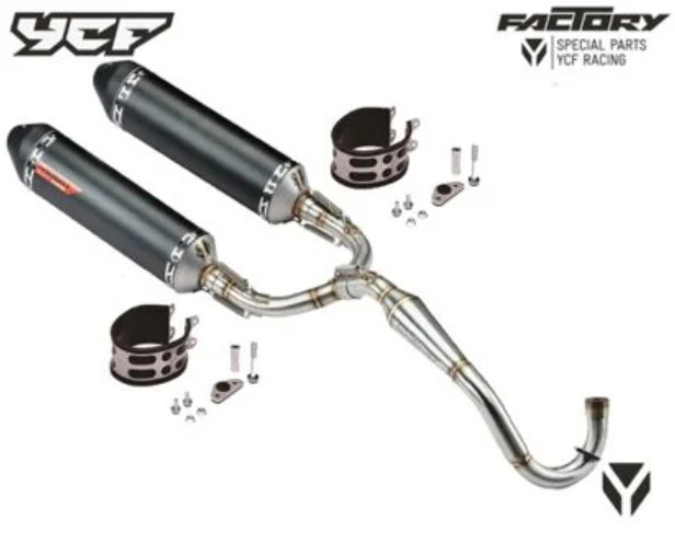 (08) RACING DUAL EXHAUST PILOT F125/F150/ SM F150 - 2016
