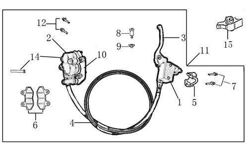 (03) YCF REAR BRAKE LEVER--MULTIPLE COLORS--FOLDABLE