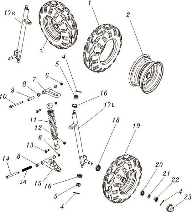 (14) Hammerhead M8 x 145 Flange Bolt
