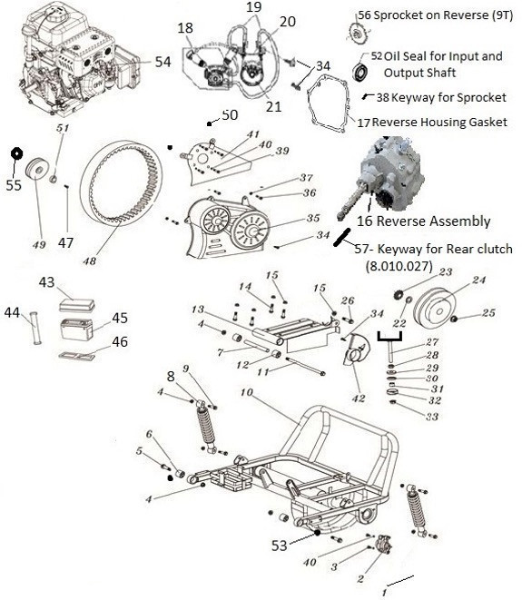 かっぺページ Hammerhead Mudhead LCT CMXX 208cc Engine, 50-State with Electric