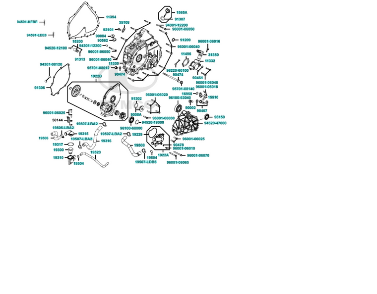 KYMCO UXV 450i Cover Left Crankcase