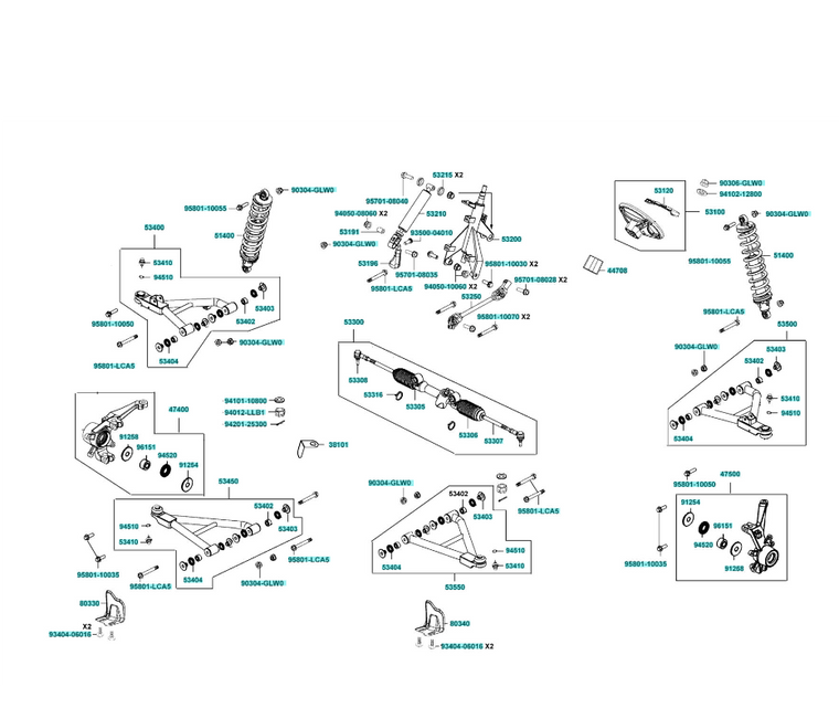 KYMCO UXV 450i Front Right Cushion Assembly | Steering Wheel Assembly