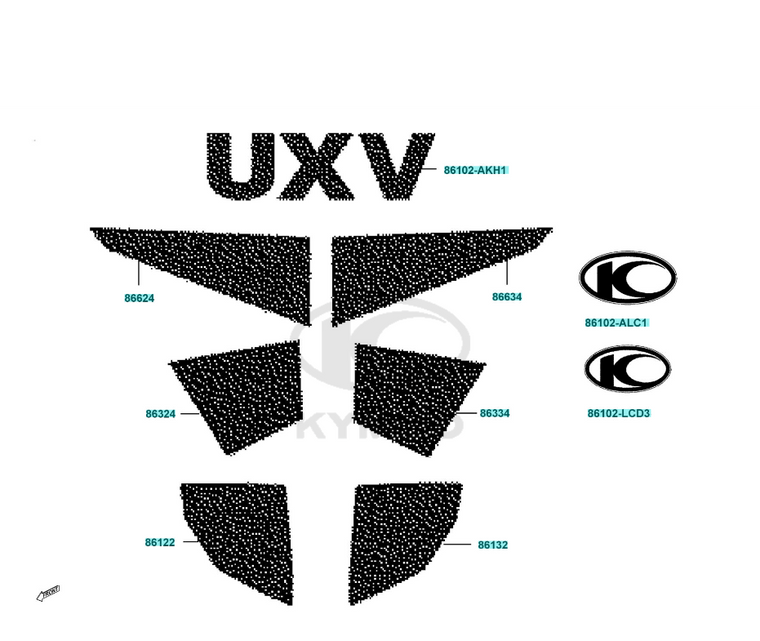 KYMCO UXV 450i Emblems