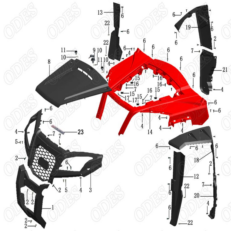 2023 Aodes SportCross 1000 (Plastic Covers & Front Parts) 2023 Aodes SportCross 1000 (Plastic Covers & Front Parts)