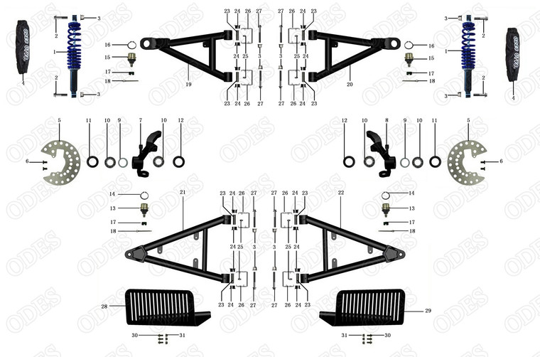 Odes Raider 800 (Front Suspension)