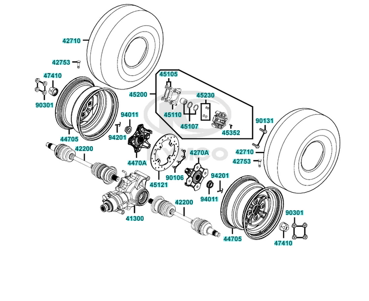 2023 KYMCO MXU 450i (Rear Wheel)