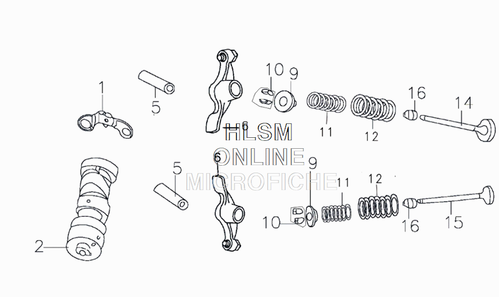 Cam Shaft W/ Valves Assembly