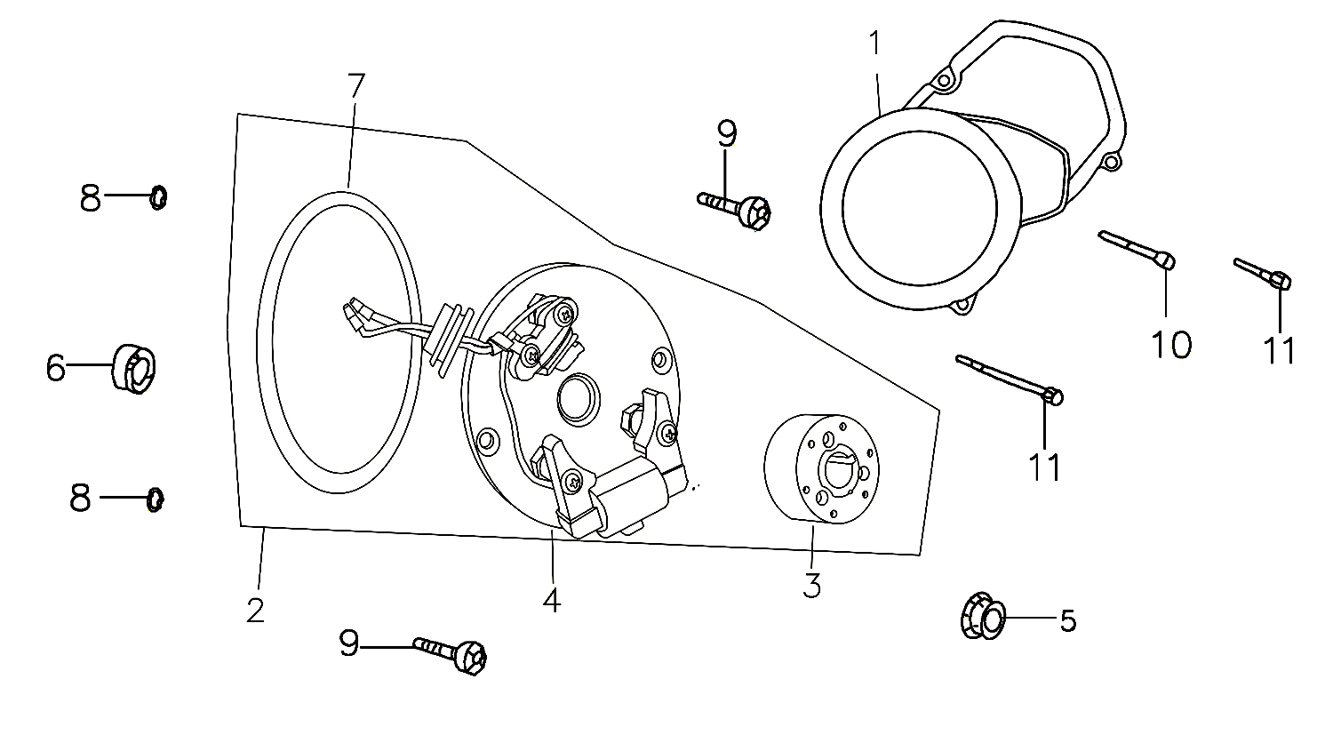 Piranha P140 (Left Crankcase & Stator) Piranha P140 (Left Crankcase & Stator)