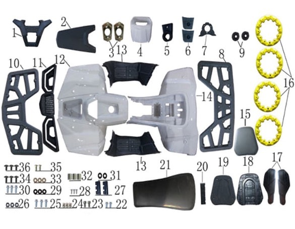 Tao Raptor 200 (Plastic Body Cover)