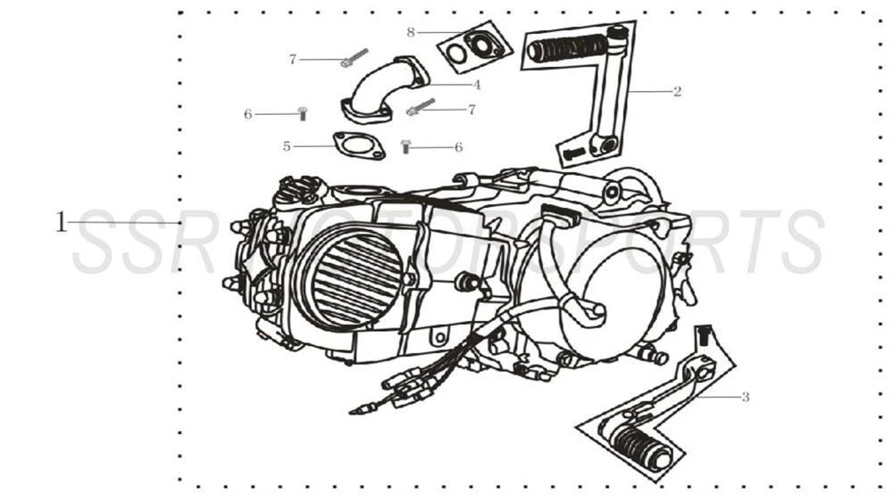 Engine / Kickstarter / Shifter / Intake Manifold