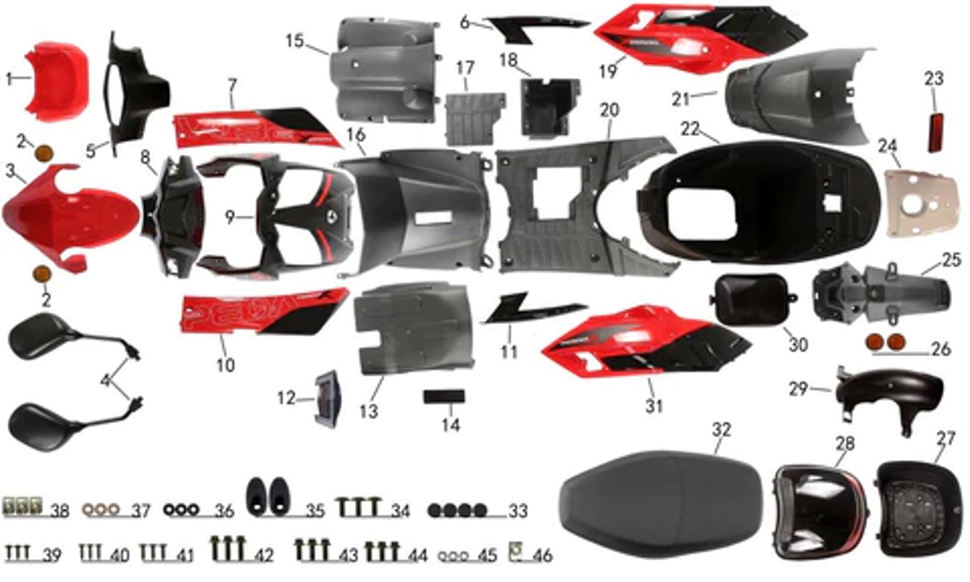 Tao Motor Blade 50 (Plastic Parts)
