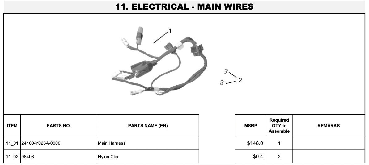 Electrical - Main Wires