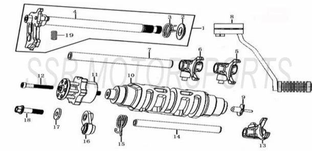 2017 SSR SR250S - Gearshift Drum Parts Diagram