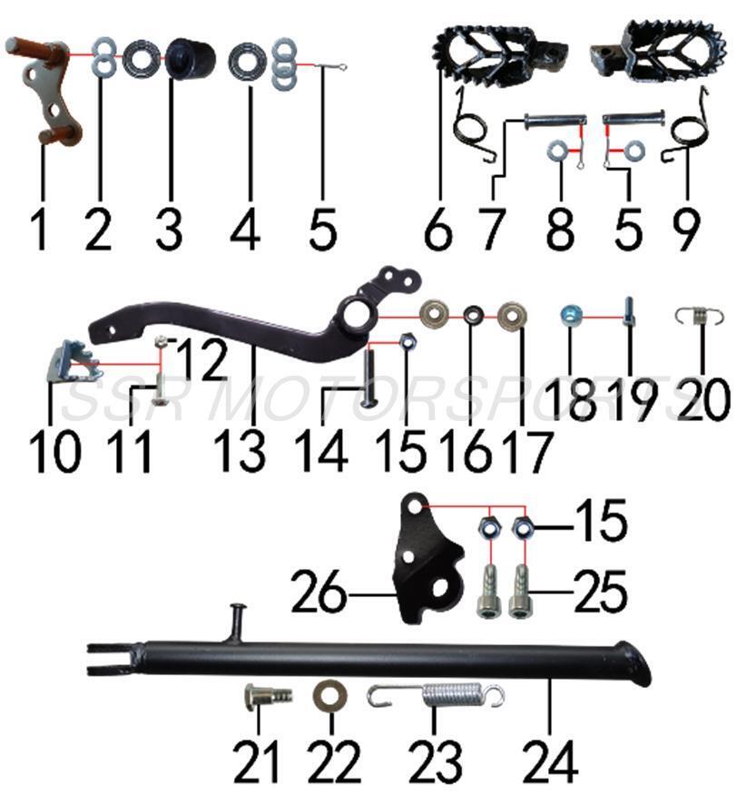 Footpegs & Side Stand