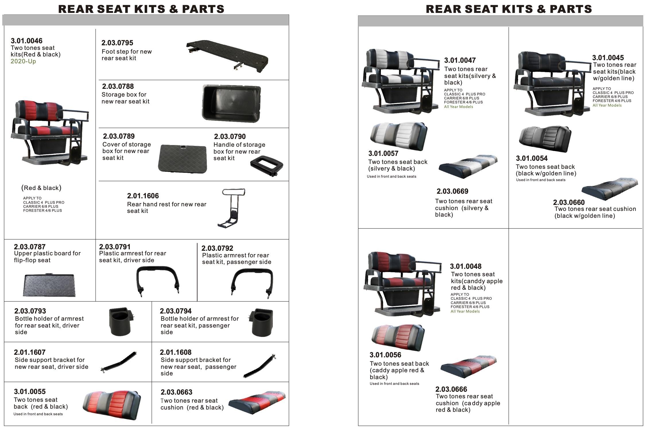 Rear Seat Kits & Parts Rear Seat Kits & Parts