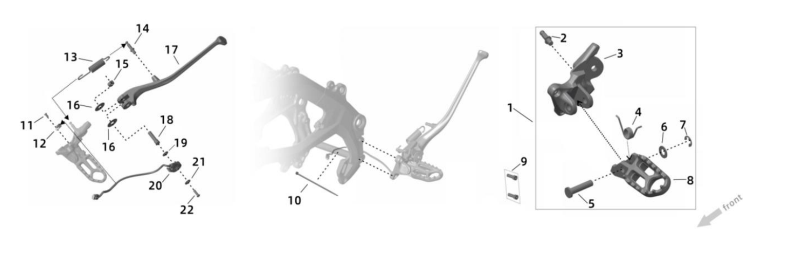 19. Footpeg (2) / Side Stand