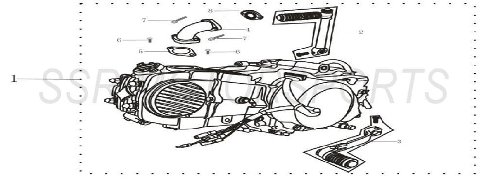 Engine Assembly/ Kickstarter/ Shifter Engine Assembly/ Kickstarter/ Shifter