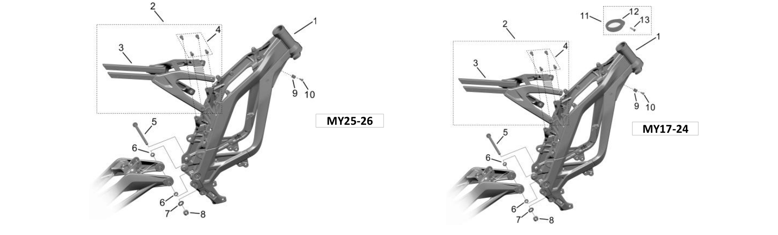 1. Frame & Subframe & Swingarm