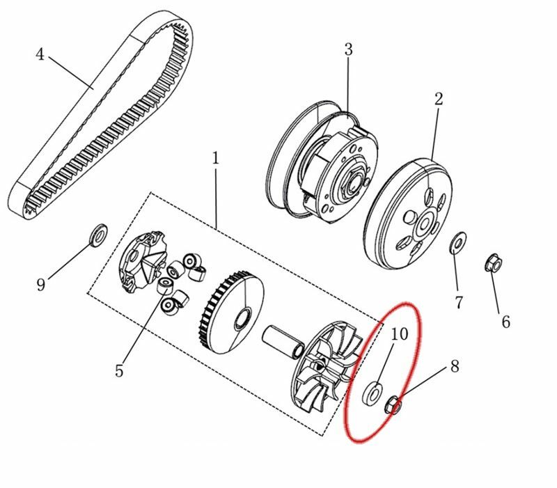 DRIVE TRAIN, PRIMARY CLUTCH