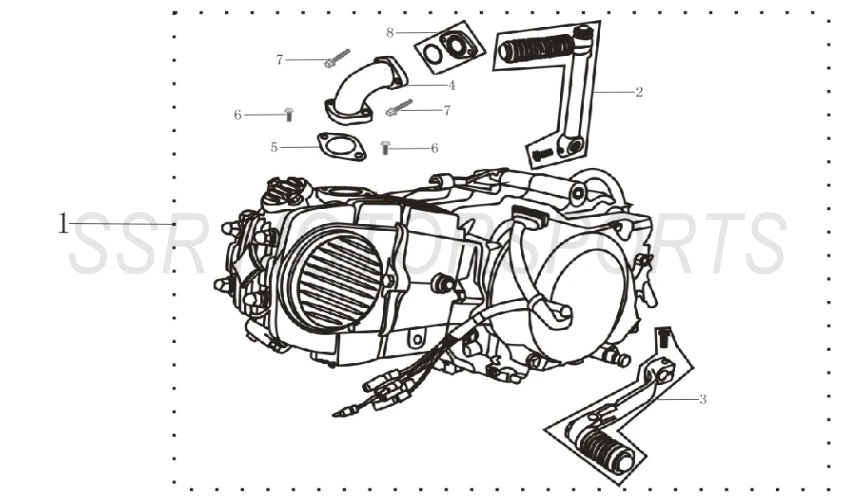 Engine / Kickstarter / Shifter / Intake Manifold