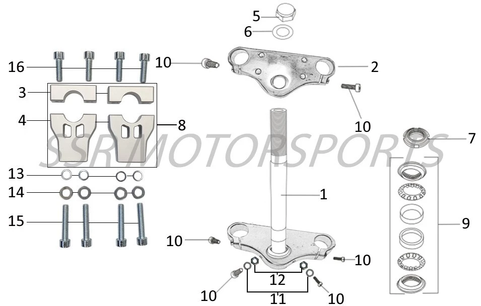 Upper And Lower Triple Clamp