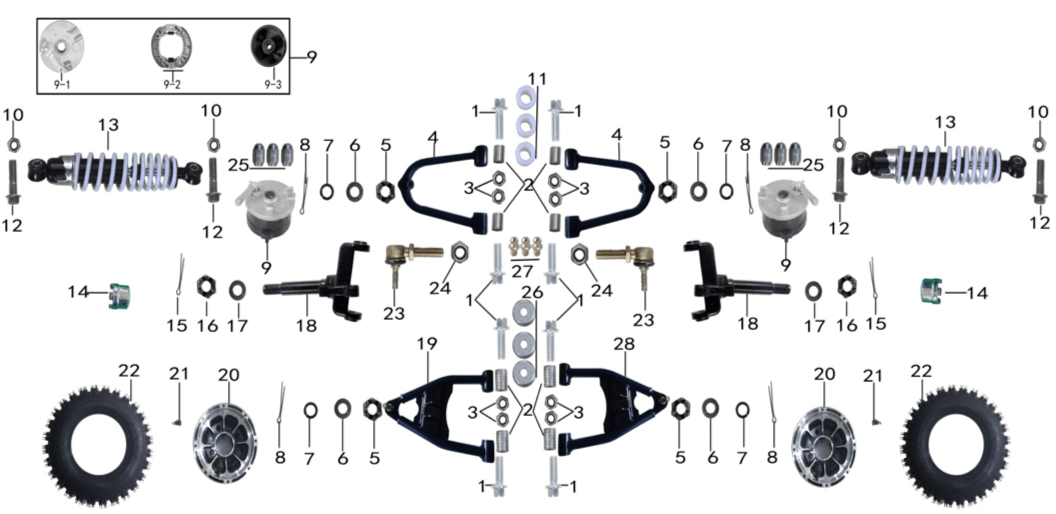 Mudhawk 10 (Front Suspension Parts)