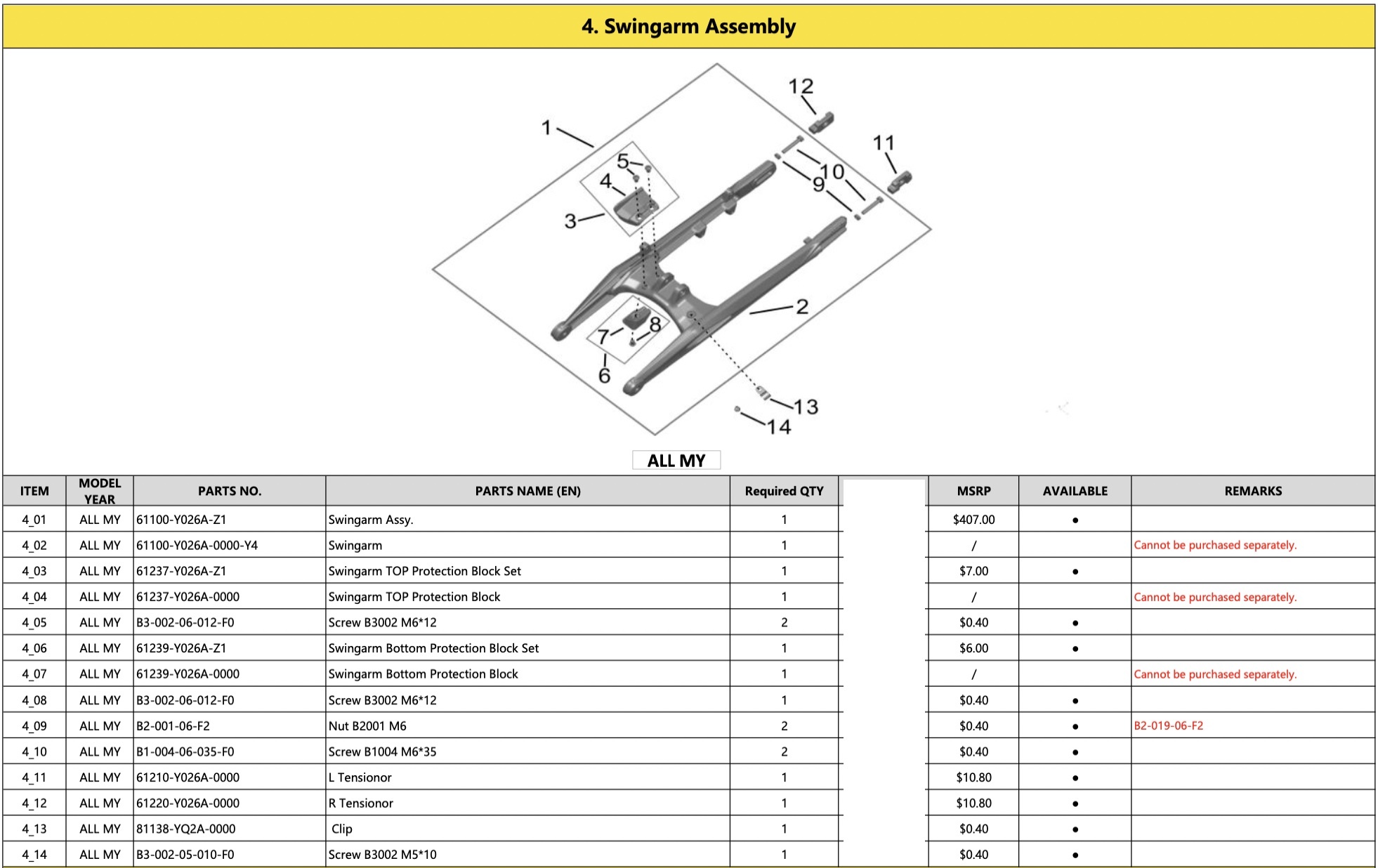 4. Swingarm Assembly