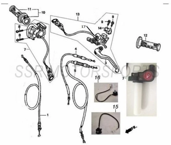 2017 SSR SR250S - Controls Parts Diagram