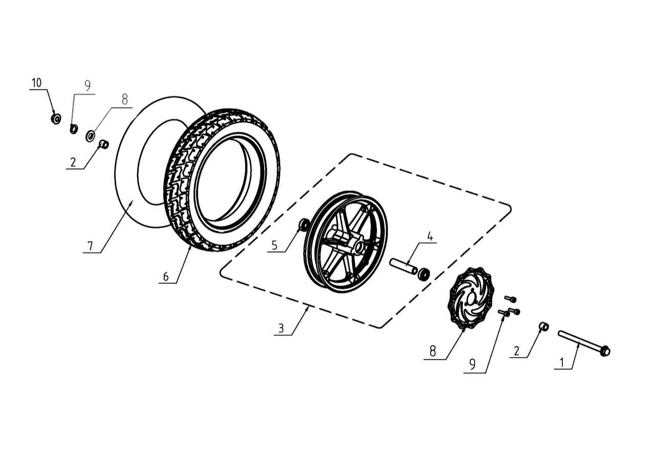 Front Wheel and Tire
