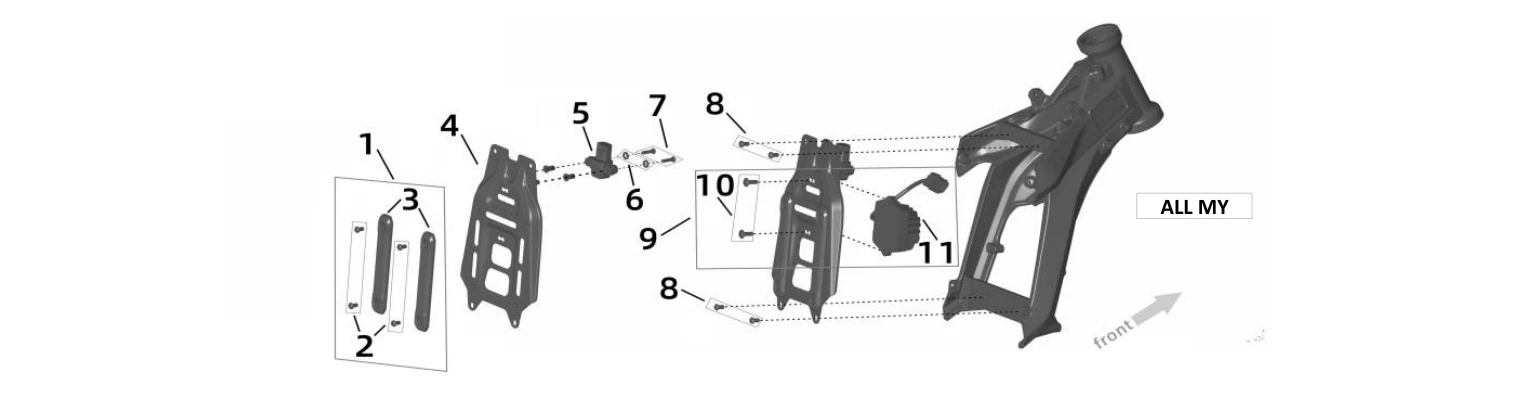 23. Battery Front Supporting Plate & Converter