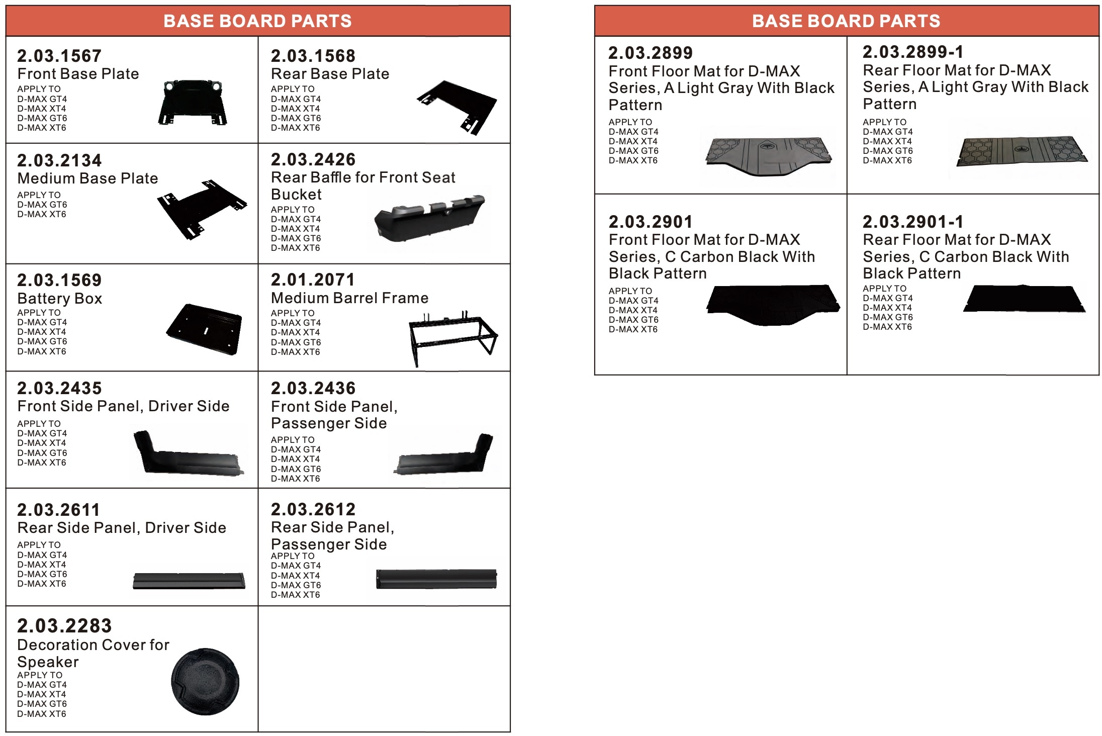 Base Board Parts Base Board Parts