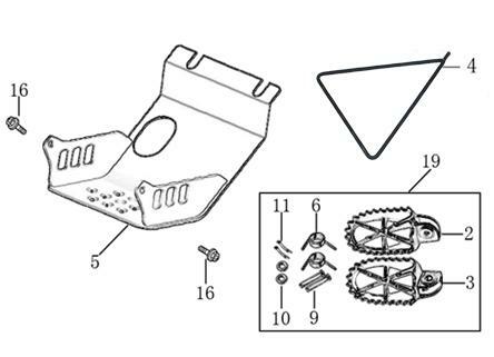 Piranha P140 (Foot Peg/Skid Plate/Kickstand) Piranha P140 (Foot Peg/Skid Plate/Kickstand)