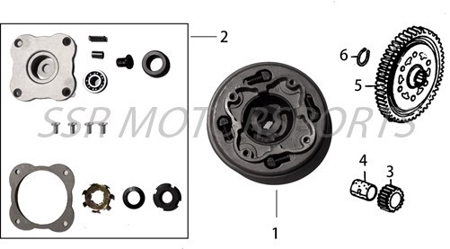 Engine Internal Parts Schematics (SR125R/SR125RB)