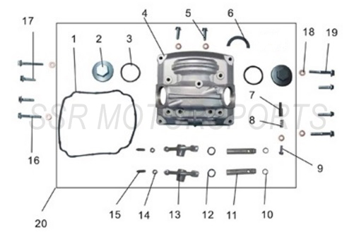 2022 SSR SR150 - Cylinder Head Cover Parts Diagram