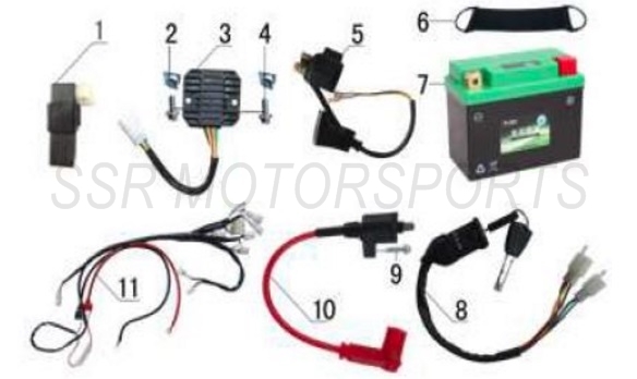 2019 SSR SR150 - Electrical Components Parts Diagram