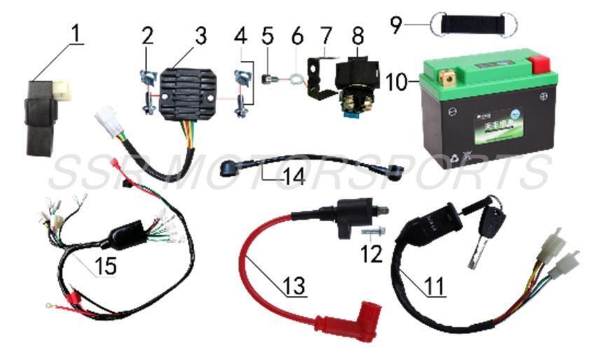SSR XD250 Electrical, CDI & Ignition Parts
