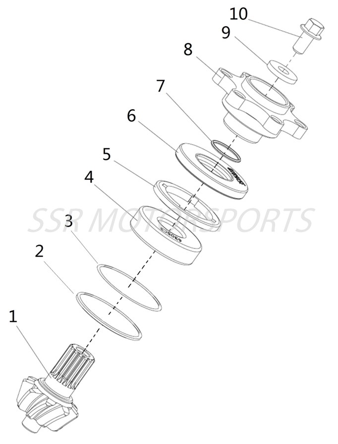 BISON 500) Front Differential Internal Parts