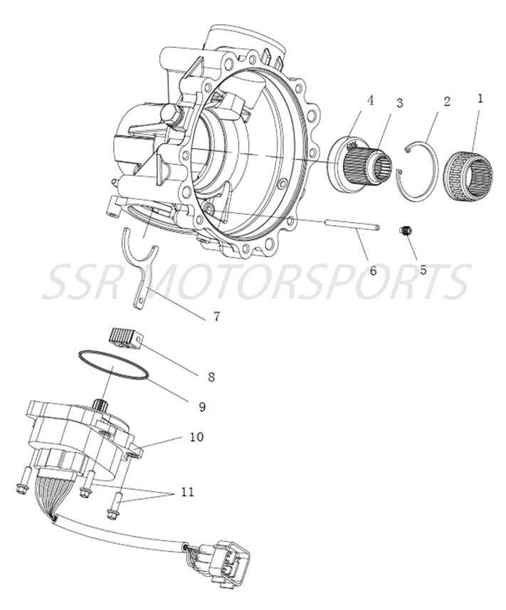 BISON 500) Front Differential Internal Parts