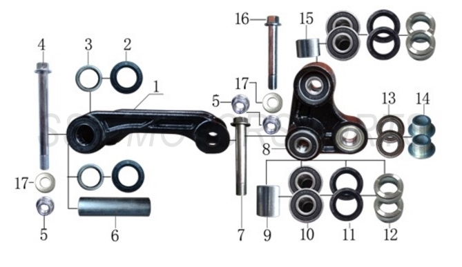 2022 SSR SR150 - Suspension Linkage Parts Diagram