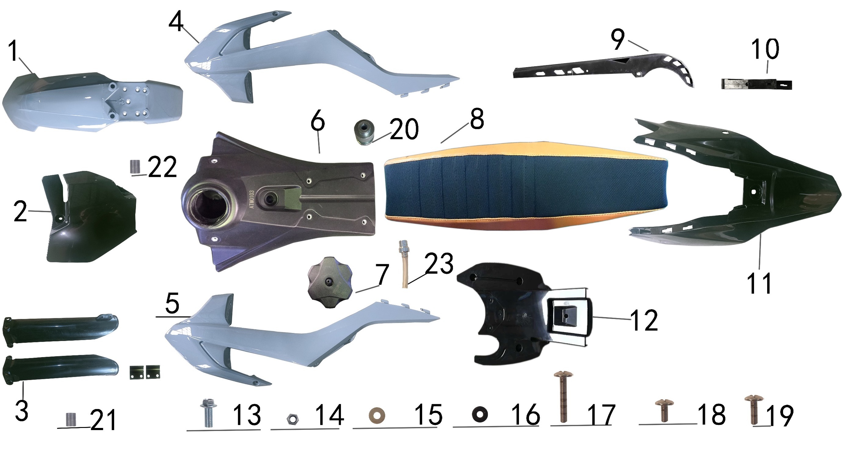 Denago MX3 Plastic & Gas Tank Parts For Sale | East Central Sports