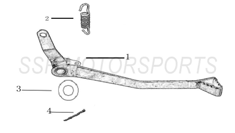 2022 SSR SR70AUTO - Rear Brake Pedal Parts Diagram