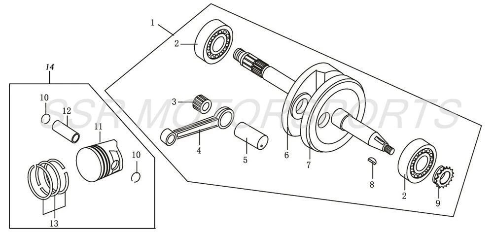 2020 SSR SR70C - Crankshaft Parts Diagram