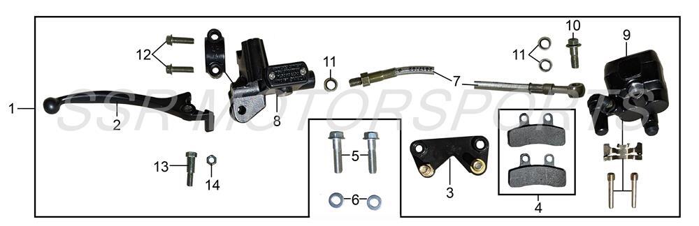 2020 SSR SR70C - Front Brake System Parts Diagram