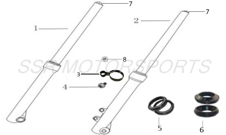2019 SSR SR70C - Front Suspension Parts Diagram