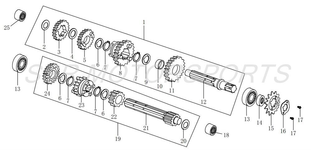 2020 SSR SR70C - Transmission Parts Diagram