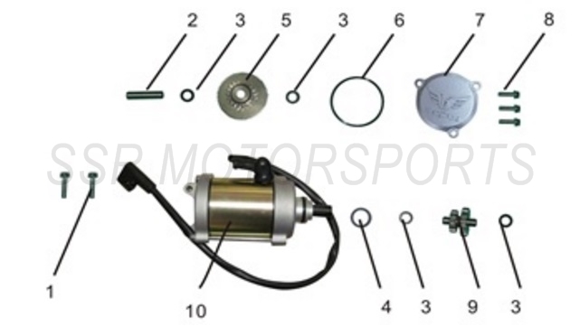 2022 SSR SR189 - Starter Motor Parts Diagram