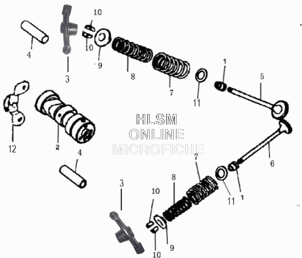 Cam Shaft W/ Valves Assembly