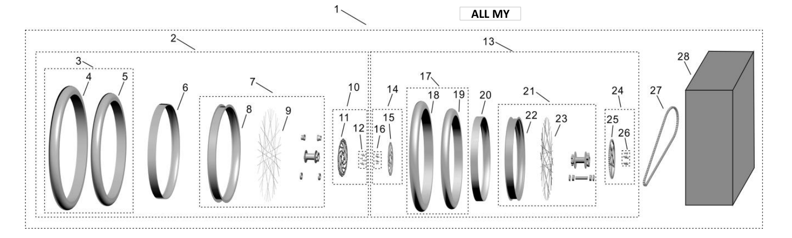 26. 70/90-17&90/80-17 Supermoto Wheels Set