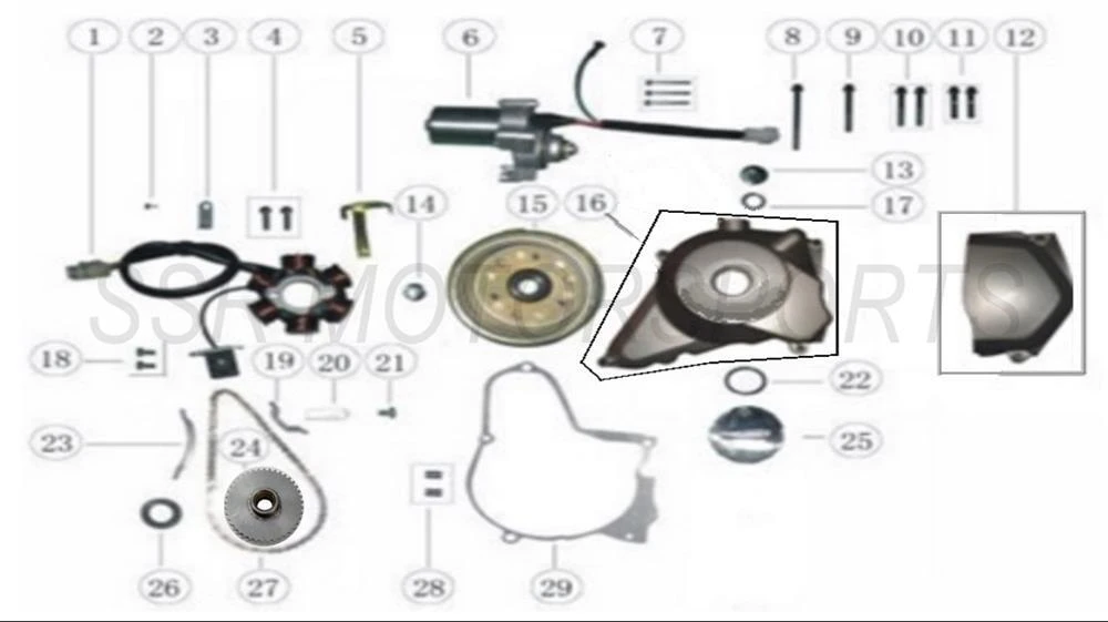 Left Crankcase Cover & Electrical System