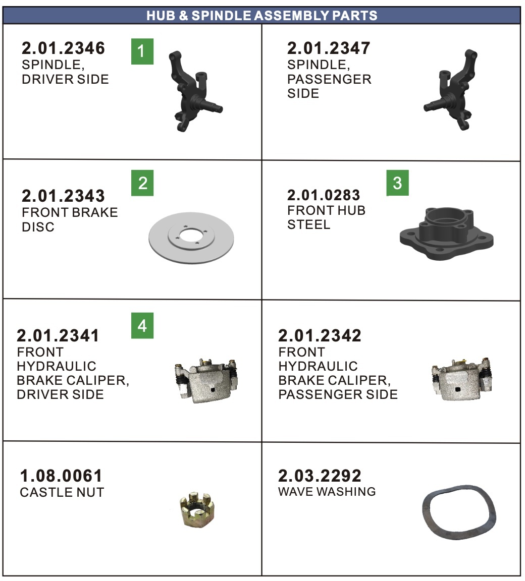 Hub & Spindle Assembly & Parts Hub & Spindle Assembly & Parts